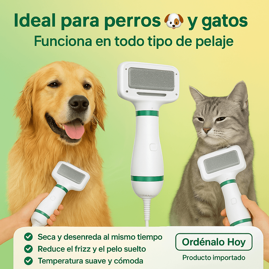 PetDry – Cepillo Secador 2 en 1